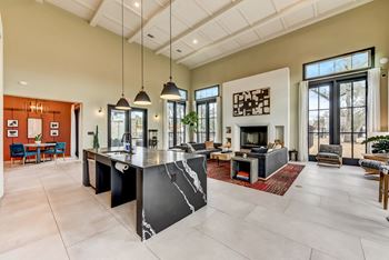 Clubhouse Kitchen and Lounge at Avery Ranch Luxury Apartments